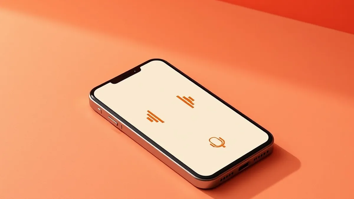 Illustration: A smartphone rests on a flat surface, displaying a blank screen.