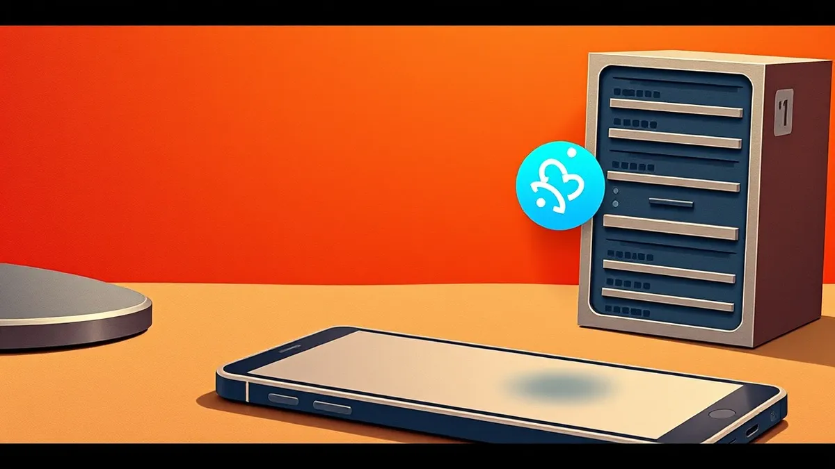 Illustration: A sleek smartphone sits idle on a desk, its screen blank and dark.