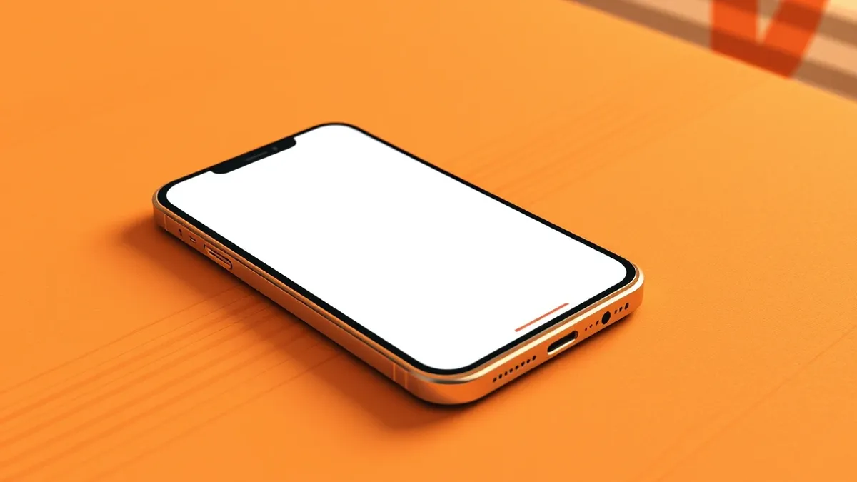 Illustration: A smartphone rests on a kitchen table, its screen glowing with a generic white interface.
