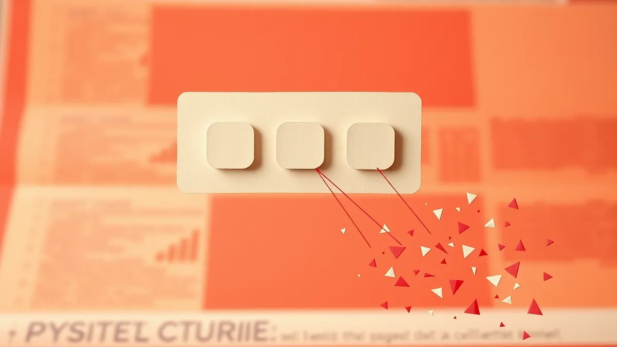Illustration: A floating rectangular window with three blank buttons hovers over a blurred background.