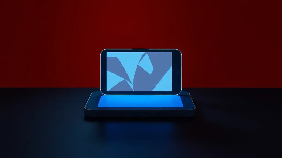 Illustration: A single sleek digital wallet icon sits alone on a dark, minimalist desktop background.