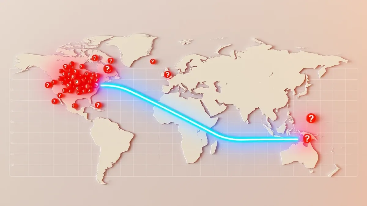 Illustration: A sleek digital map displays glowing red intrusion markers spreading across a dark grid.